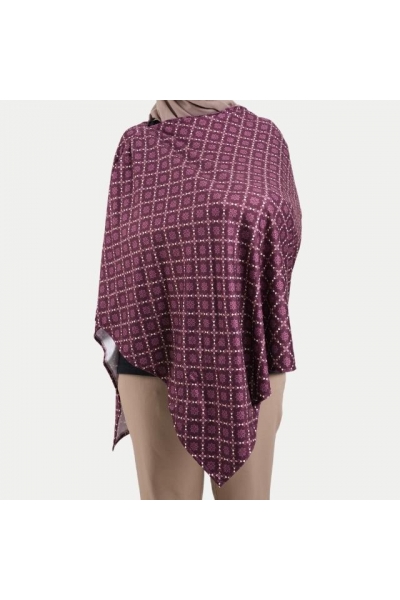 Monogram Maternity Nursing Cover Printed Cotton Spandex In Plum